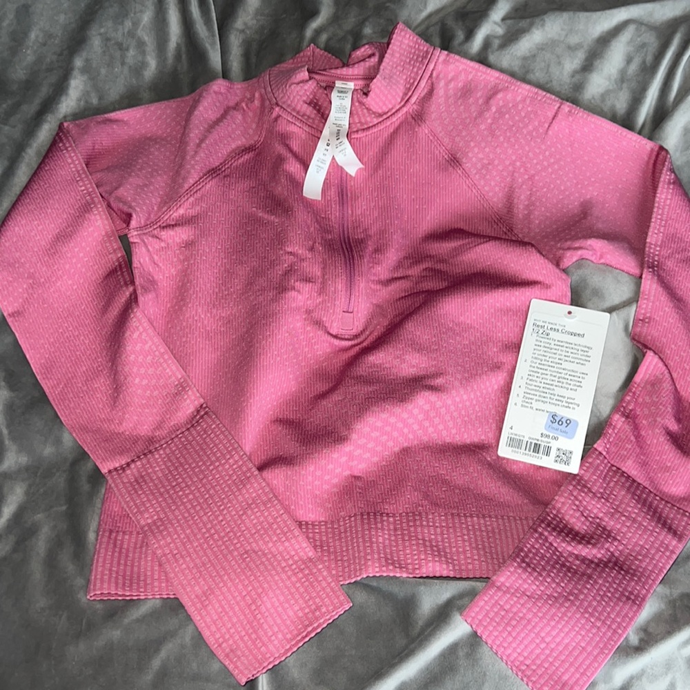 Lululemon Rest Less Cropped 1/2 Zip